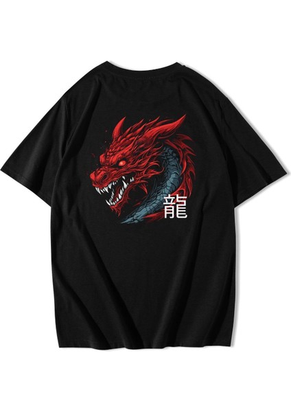 Unisex Oversize Red Dragon T-Shirt
