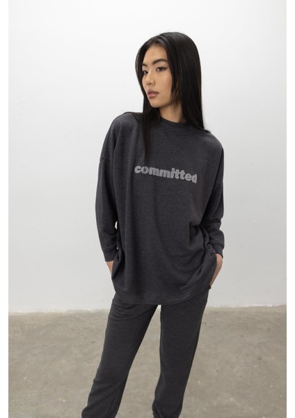 Committed Nakış Işlemeli Sweatshirt