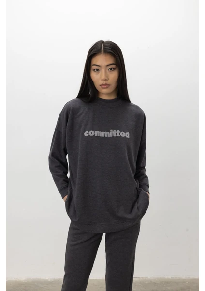 Committed Nakış Işlemeli Sweatshirt