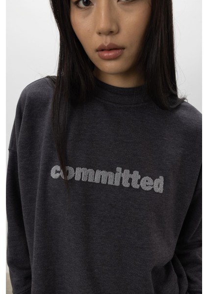 Committed Nakış Işlemeli Sweatshirt