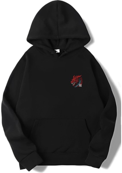 Oversize Red Dragon Hoodie