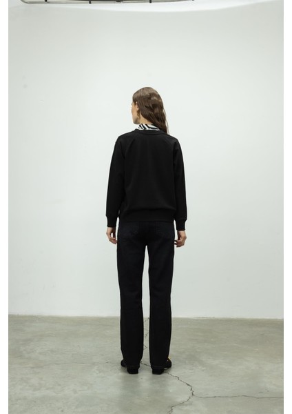 Bisiklet Yaka Basic Şardonsuz Sweatshirt indirimleri