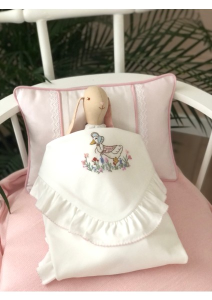 Puddle Duck El Işi Organik Yenidoğan Hastane Çıkış Seti Pembe Fırfırlı fiyatları