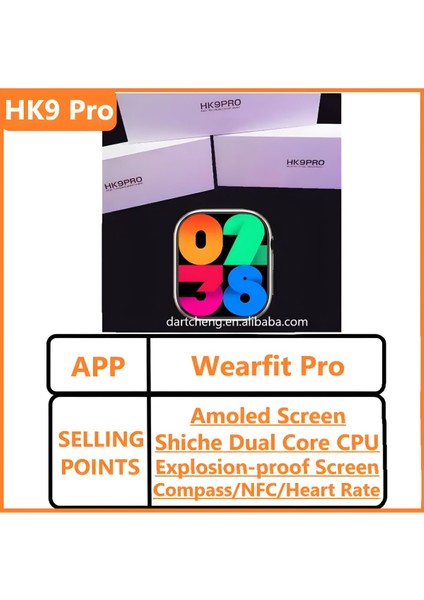 Watch 9 Akıllı SAAT-HK9PRO Amoled Ekran Çift Kordonlu Iphone ve Android Tüm Telefonlara Uyumlu