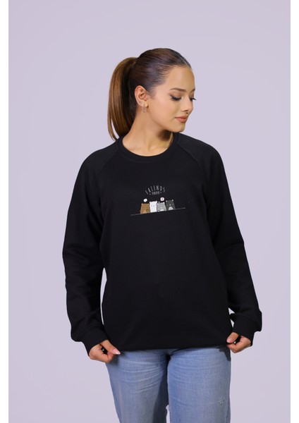 Frıends Forover Temalı Özel Tasarım Reklam Kol Sweatshirt