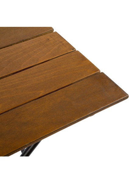 Funky Chaırs Elegance Ceviz Desen Katlanabilir AHŞAP Kamp ve Piknik Masası 68X70X60CM