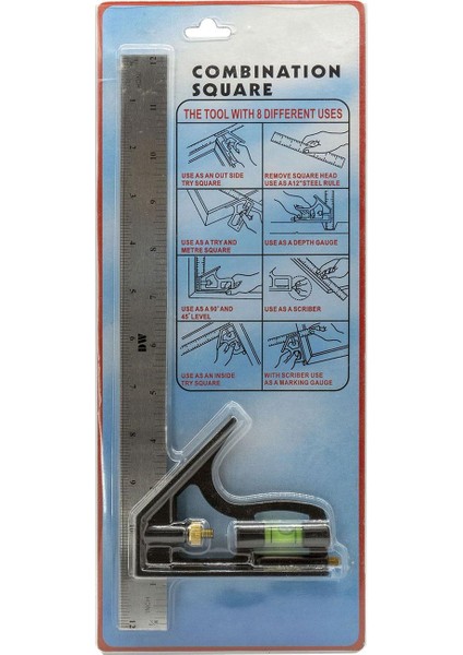 Ayarlanabilir Su Terazili Gönye 30CM 45-90° Marangoz Açı Ölçer indirimleri