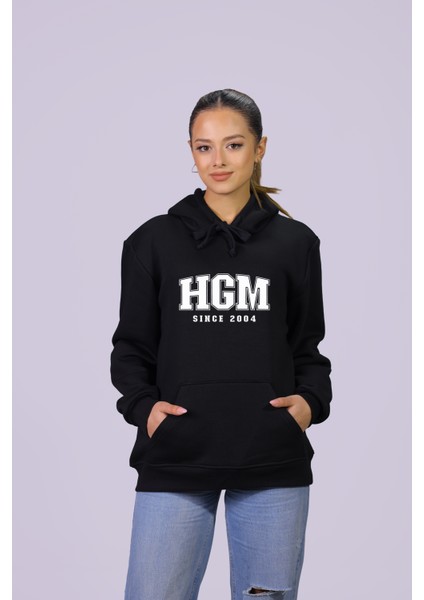 Hgm Sınce 2004 Temalı Özel Tasarım Kanguru Cep Kapşonlu Sweatshirt