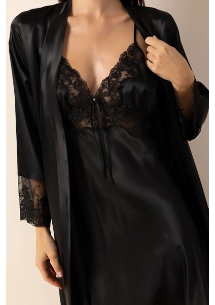 3803 Siyah Gecelik Sabahlık Takım fiyatları