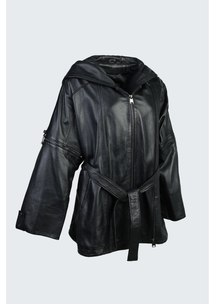 Kadın Siyah Zig Hakiki Deri Mont 571 Z-542 Byn Derımont SK23/24 modelleri