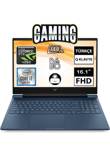 Victus 16-R0038NT 7P6L4EA03 I7-13700H 32GB 512SSD RTX4050 16.1" Fullhd Freedos Taşınabilir Bilgisayar