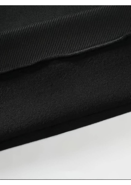 Street Wear Cartoon Rabbit Baskılı Oversize Siyah Kapşonlu Hoodie Sweatshirt fiyatları