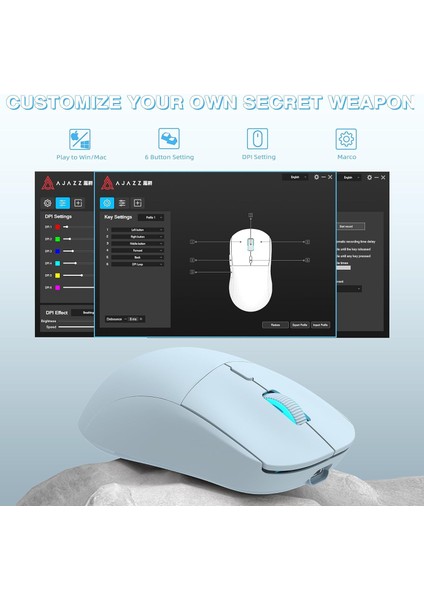 AJ199 Kablosuz Oyuncu Mouse Paw 3395 26000 Dpı indirimleri