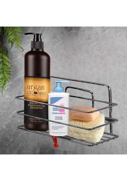 Banyo Duş Rafı Şampuanlık Köşelik Kare Krom Tek Katlı Malzemelik Organizer Düzenleyici Mutfak Eşya Rafı modelleri