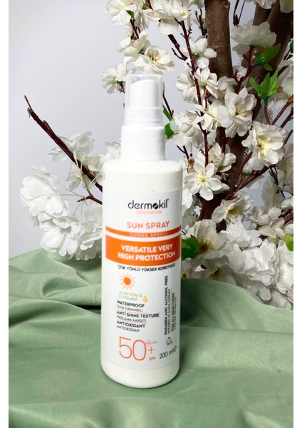 21743-RENKSIZ Dermokil Sun Sprey-Çok Yönlü Yüksek Koruyucu Güneş Spreyi 50 Spf 200 ml