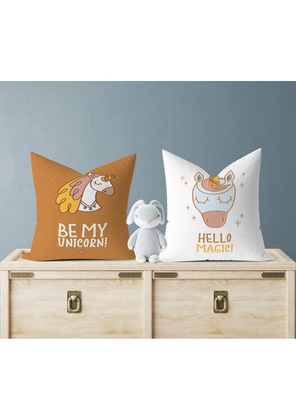 Bebek Çocuk Odası Yastıklı Kırlent Kılıf 2'li DS48 30X30 cm