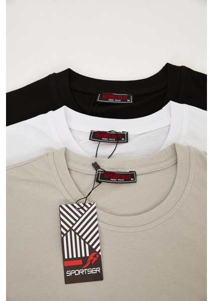 Erkek 3'lü Pamuk T-Shırt modelleri