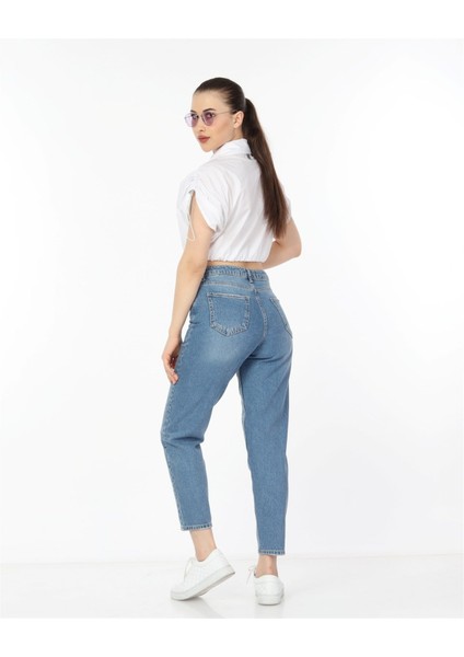 CEDY DENIM Kadın Yüksek Bel Soho Boyfriend Jean C599