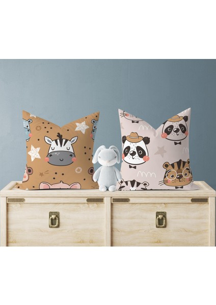Bebek Çocuk Odası Yastıklı Kırlent Kılıf 2'li DS81 30X30 cm