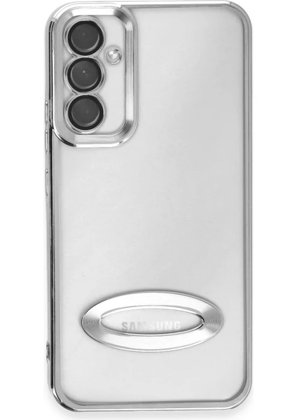 Happycase Samsung Galaxy A34 5g Kılıf Slot Silikon - Gümüş