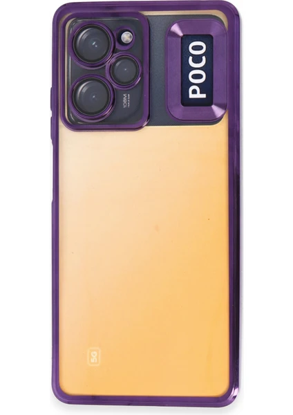 Happycase Xiaomi Poco X5 Pro 5g Kılıf Slot Silikon - Mor