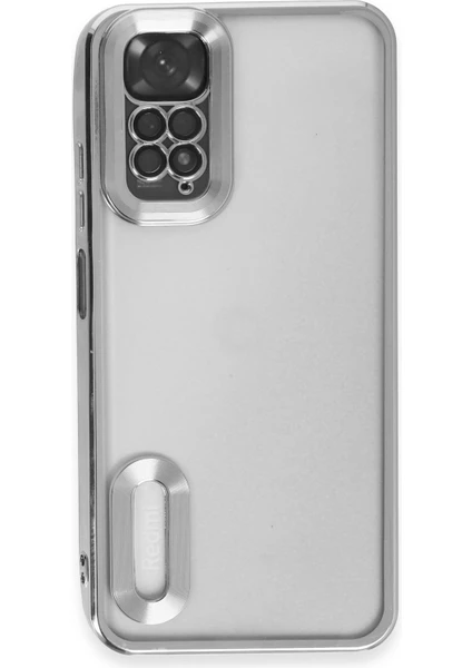 Happycase Xiaomi Redmi Note 11 Kılıf Slot Silikon - Gümüş