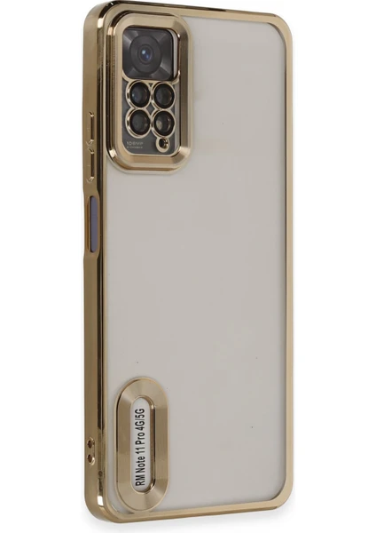 Happycase Xiaomi Redmi Note 11 Pro Kılıf Slot Silikon - Gold