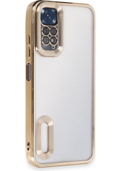 Happycase Xiaomi Redmi Note 11S Kılıf Slot Silikon - Gold