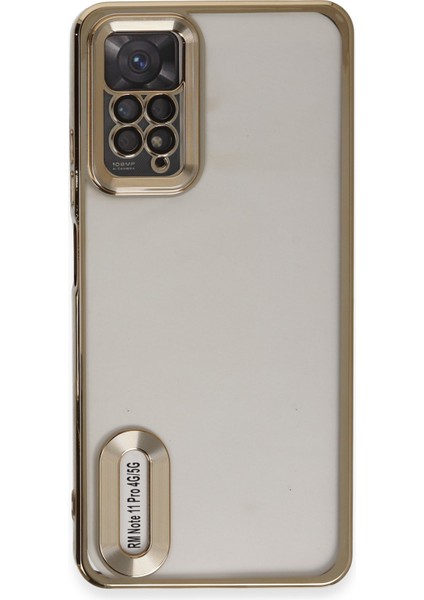 Happycase Xiaomi Redmi Note 12 Pro 4g Kılıf Slot Silikon - Gold