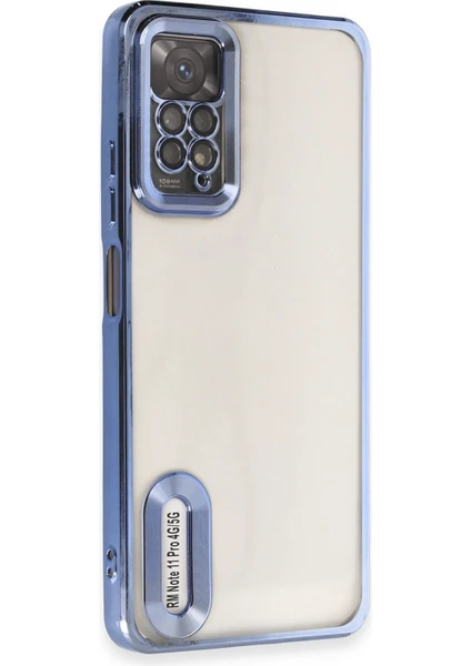 Happycase Xiaomi Redmi Note 12 Pro 4g Kılıf Slot Silikon - Sierra Blue