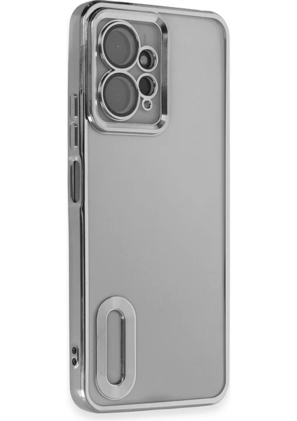 Happycase Xiaomi Redmi Note 12 4g Kılıf Slot Silikon - Gümüş