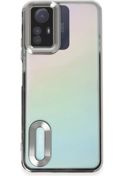 Happycase Xiaomi Redmi Note 12S Kılıf Slot Silikon - Gümüş