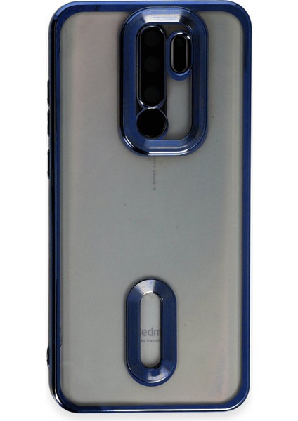 Happycase Xiaomi Redmi Note 8 Pro Kılıf Slot Silikon - Mavi