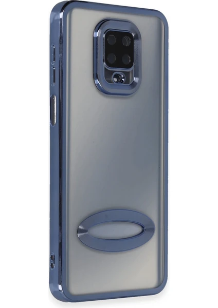 Happycase Xiaomi Redmi Note 9s Kılıf Slot Silikon - Sierra Blue