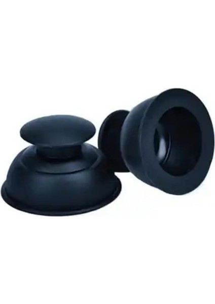 Vantuz Silikon Selülit & Masaj Kupası 2'li Set Siyah