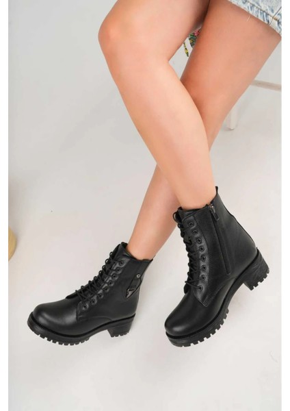Hakiki Deri Siyah Kadın Günlük Postal Bot GR1135 fırsatları