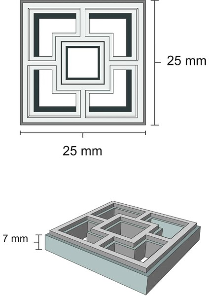 Minyatür 1/12 Ölçekli Geometrik Tuğla Silikon Kalıp modelleri