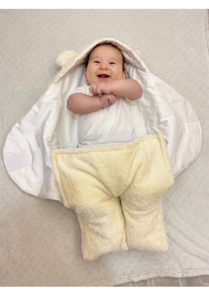 0-7 Ay Bebek Dış Kundak Uyku Tulumu Welsoft Peluş