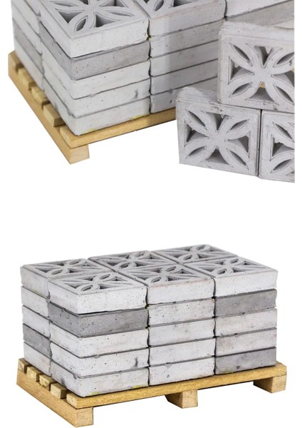 Minyatür 1/12 Ölçekli Dekoratif Göz Desenli Tuğla Silikon Kalıp modelleri