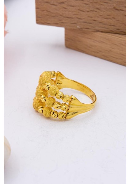 22 Ayar Altın Yüzük Üç Sıra Dorika Kadın Yüzük LKYZK1387 fiyatları