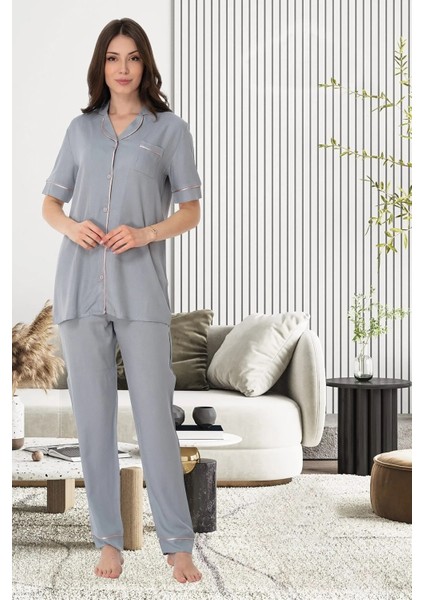 Lohusa Pijama Takımı Gri - 8069