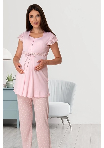 Lohusa Pijama Takımı Pembe - 6012