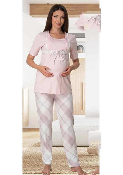 Lohusa Pijama Takımı Pembe - 6022