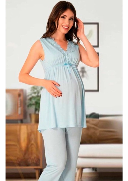 Lohusa Pijama Takımı Mavi - 8032