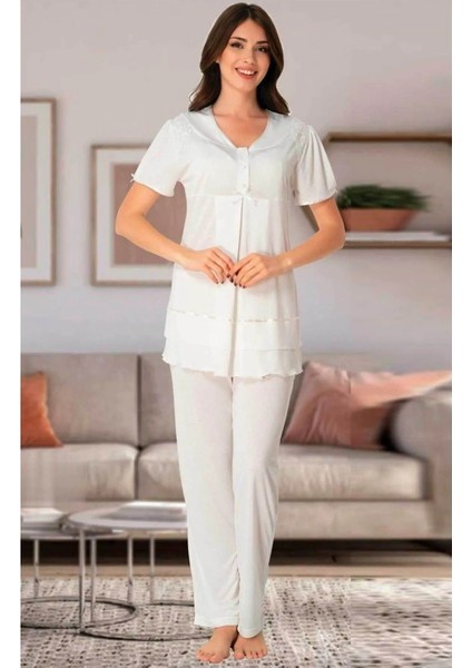 Lohusa Pijama Takımı Ekru - 8022