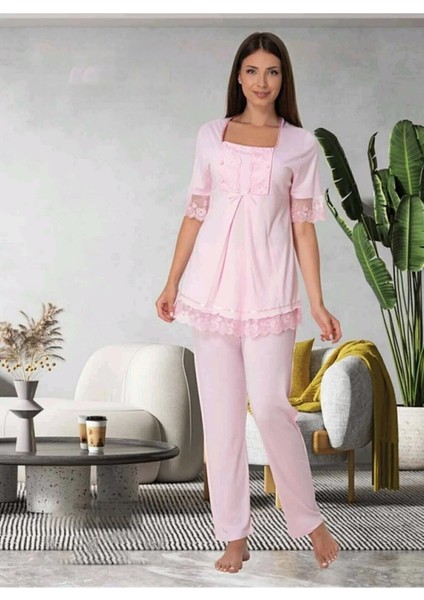 Lohusa Pijama Takımı Pembe - 6032