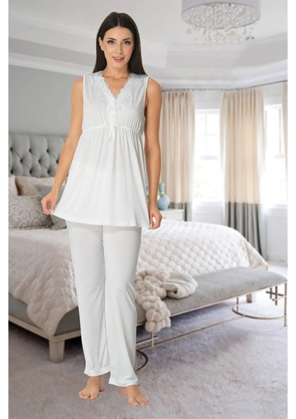 Lohusa Pijama Takımı Ekru - 8032