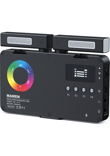 SML-V02 Çift Mikrofonlu Rgb LED Video ve Fotoğraf Efekt Işığı