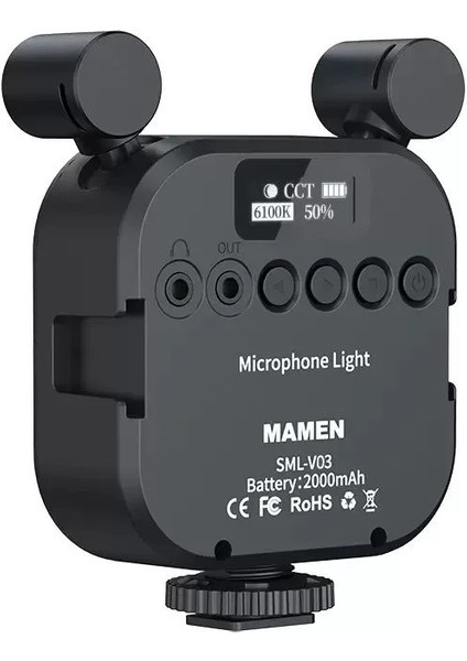 SML-V03 Çift Mikrofonlu Rgb Vlog Işığı