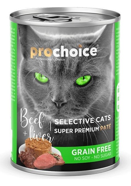 Pro Choice Selective Biftek ve Ciğerli Yetişkin Konserve Kedi Maması 400 gr